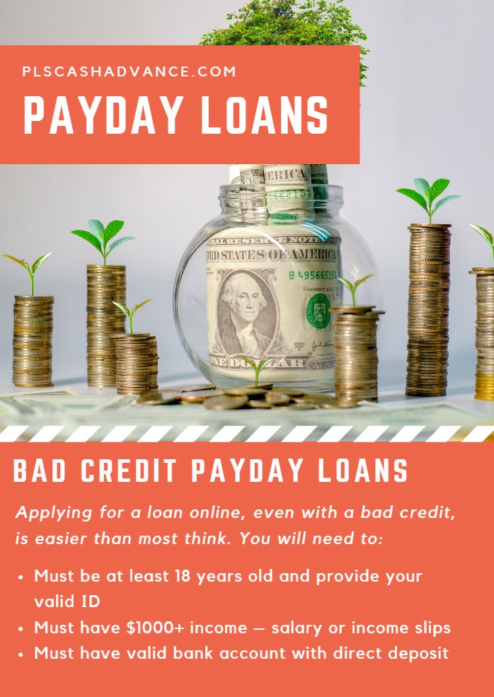 bad credit payday loan application info